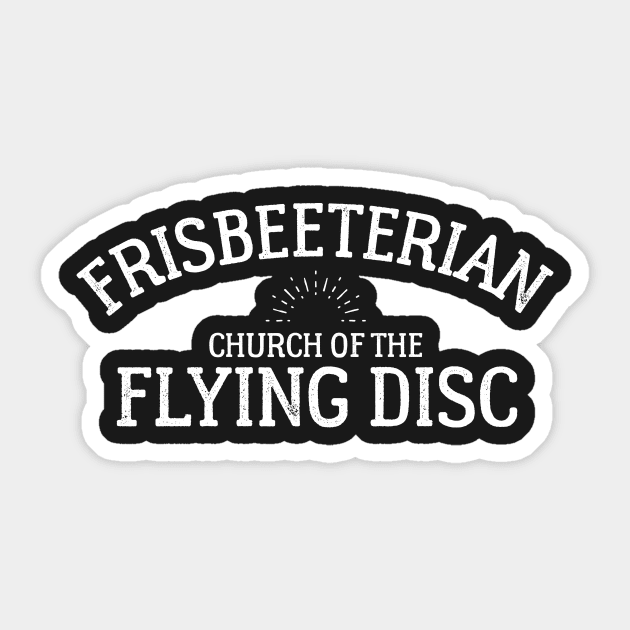 Frisbeeterian Sticker by ThreadsMonkey